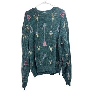 Vintage 90s McGregor Size XL Sweater Multicolor Geometric Pullover Grandpa